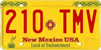 NM license plate 210TMV