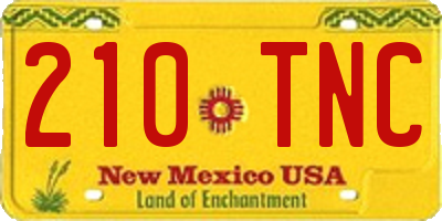 NM license plate 210TNC