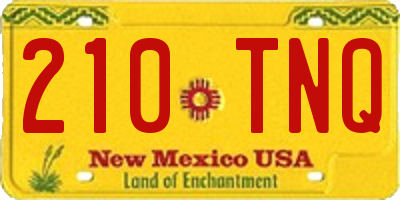 NM license plate 210TNQ