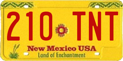 NM license plate 210TNT