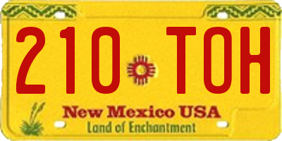 NM license plate 210TOH