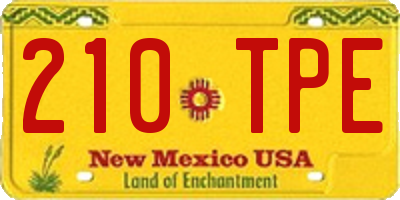 NM license plate 210TPE