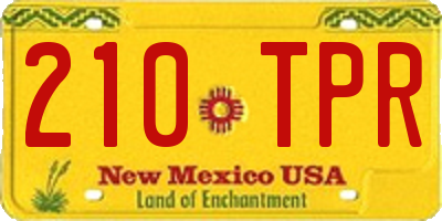 NM license plate 210TPR