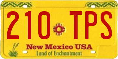 NM license plate 210TPS