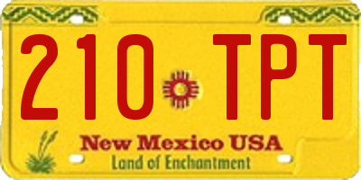 NM license plate 210TPT