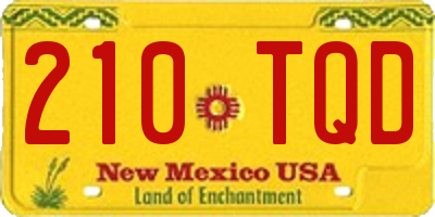 NM license plate 210TQD