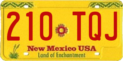 NM license plate 210TQJ