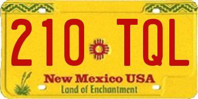 NM license plate 210TQL