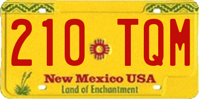 NM license plate 210TQM