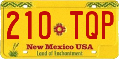 NM license plate 210TQP