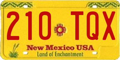 NM license plate 210TQX