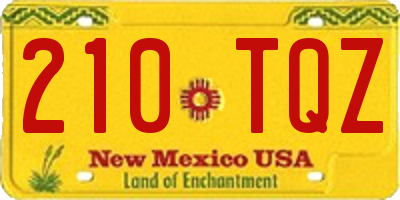 NM license plate 210TQZ