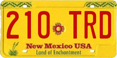 NM license plate 210TRD