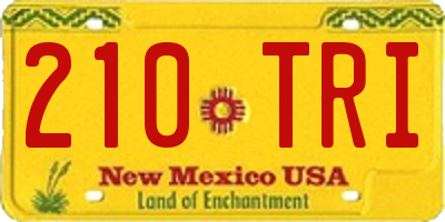 NM license plate 210TRI