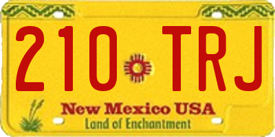 NM license plate 210TRJ