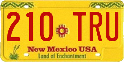 NM license plate 210TRU