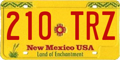 NM license plate 210TRZ
