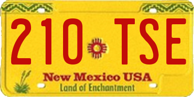 NM license plate 210TSE