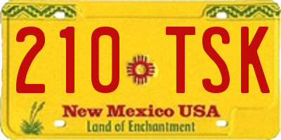 NM license plate 210TSK