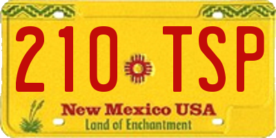NM license plate 210TSP