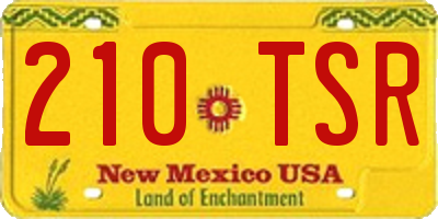 NM license plate 210TSR