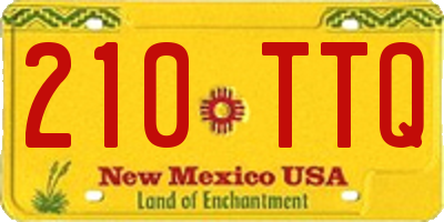 NM license plate 210TTQ