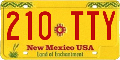 NM license plate 210TTY