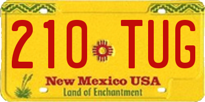 NM license plate 210TUG