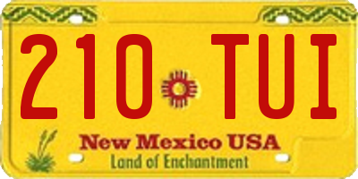 NM license plate 210TUI
