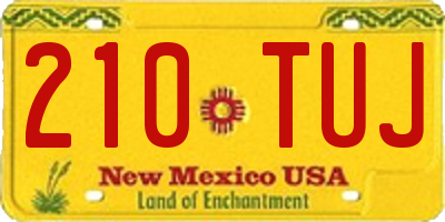 NM license plate 210TUJ