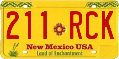 NM license plate 211RCK