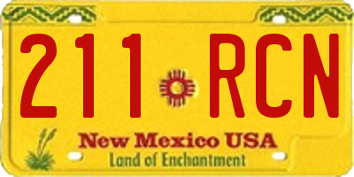 NM license plate 211RCN