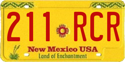 NM license plate 211RCR