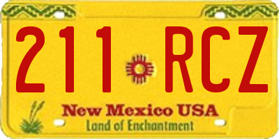 NM license plate 211RCZ