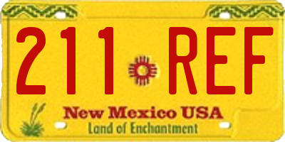 NM license plate 211REF