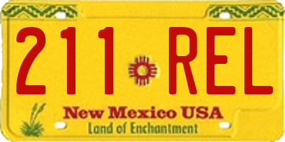 NM license plate 211REL