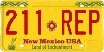 NM license plate 211REP