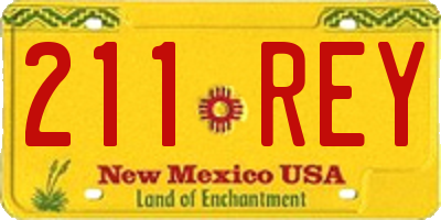 NM license plate 211REY