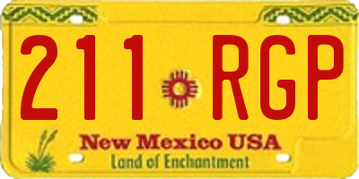 NM license plate 211RGP