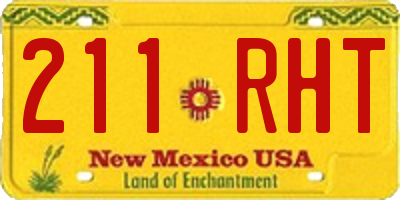 NM license plate 211RHT