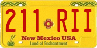 NM license plate 211RII