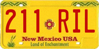 NM license plate 211RIL