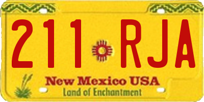 NM license plate 211RJA