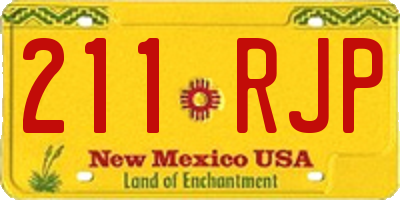 NM license plate 211RJP