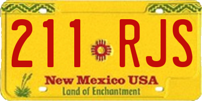 NM license plate 211RJS