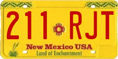 NM license plate 211RJT