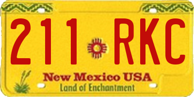 NM license plate 211RKC