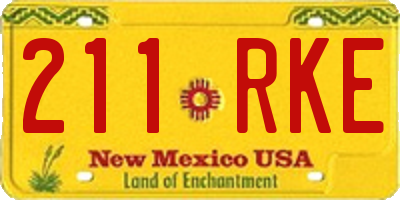 NM license plate 211RKE