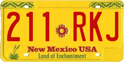 NM license plate 211RKJ