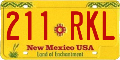 NM license plate 211RKL